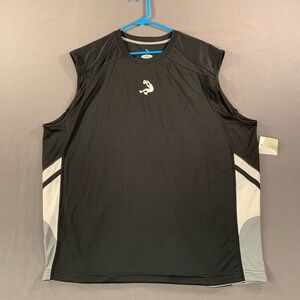Shaq Activewear Tank Mens XL Black Sleeveless Athletic Stretch Logo Pullover Top